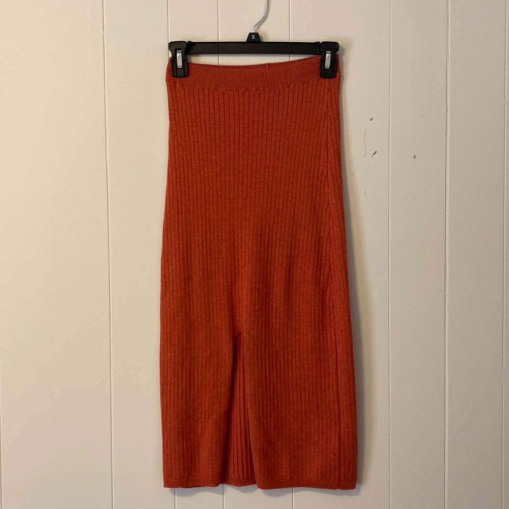 Free People Ribbed Sweater Skirt